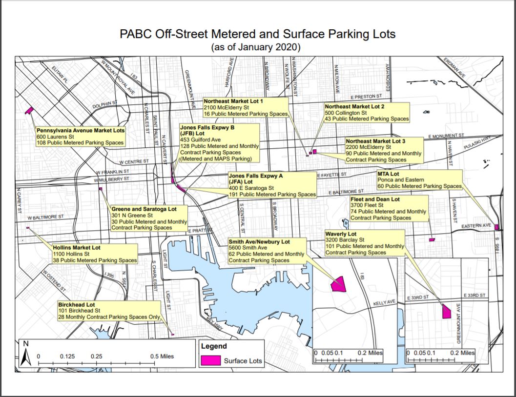 Map of Off-Street Parking Lots